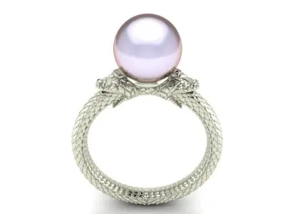 snake ring with perora for 3d printing 3D print model