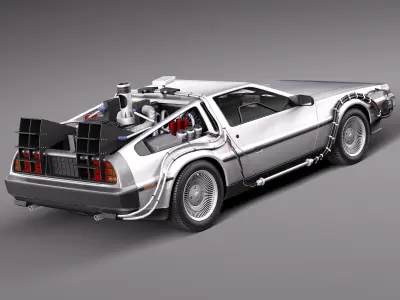 DeLorean DMC-12 Back To The Future 3D Model 3D model