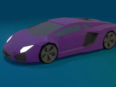 low-poly car sports Low-poly 3D model