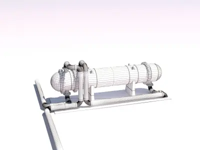 Refinery Heat Exchanger 05 3D model