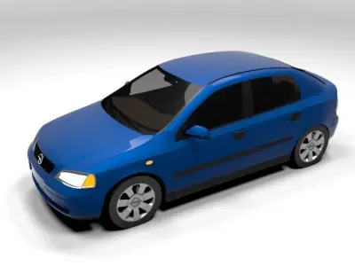 OPEL ASTRA G 5 DOOR LOWPOLY Low-poly 3D model