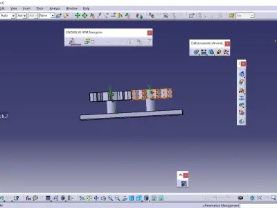 2 Gears Animation in CATIA 3D model