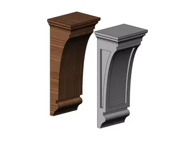 Simple mission corbel bracket 3D print model