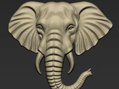 Elephant Head A62 3D print model