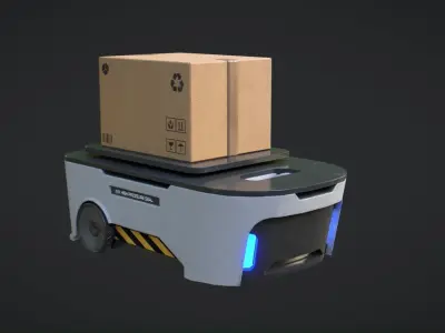 Transportation Robots Low-poly 3D model