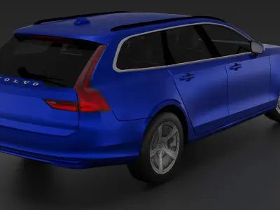 Volvo V90 Low Poly 3D Model Low-poly 3D model