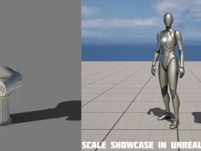 Marble Column Free Asset Free low-poly 3D model