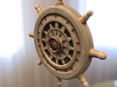 Nautical Ship Wheel Low-poly 3D model
