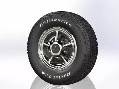 Wheels for Dodge Dart GTS 1969 scale model  3D print model