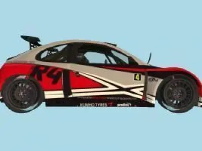 Boat model racing car 3D model