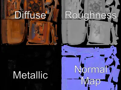 Ancient Spellbook D Model Pack Low-poly 3D model