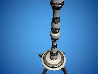 Lamp 3D Model floor with shade 3D model