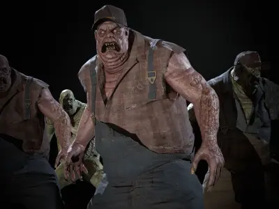 UrbanZombie2  unit2 for pack Low-poly 3D model