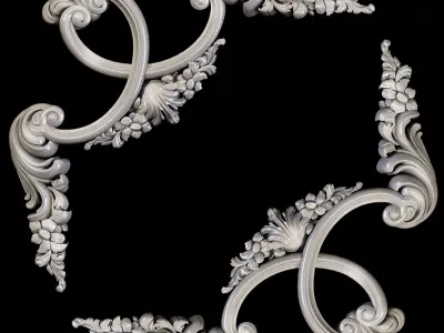 Classic carved 040 3D model