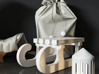 Christmas Decorative set sk 4 3D model