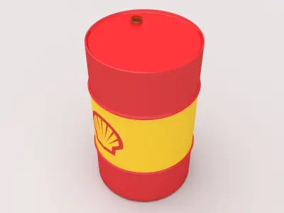 Shell Barrel Low-poly 3D model