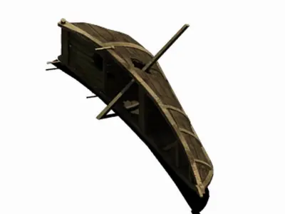 Game Submarine - Wreck 02 3D model