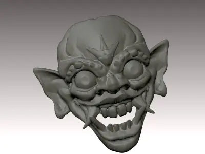 bali traditional barong mask decoration 3D print model