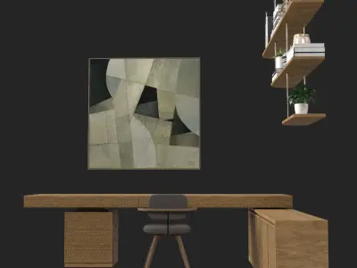 work table 3ds max model Tropical style 3D model