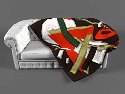 Sewing designer art - Suprematisme au Triangle concept 3D model