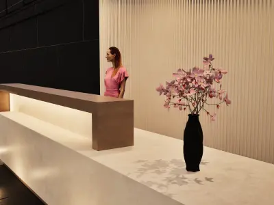 exhibition stand Low-poly 3D model