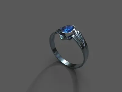 High-Quality 3D Ring Model Low-poly 3D model 28