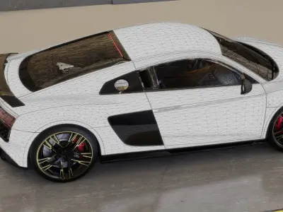 Audi R8 Realistic Unreal Engine 5 Game Ready 3D model