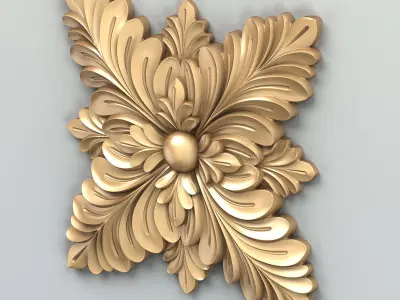 Square rosette 015 3D model
