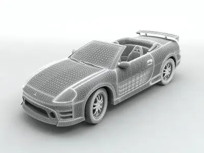  2003 Mitsubishi Eclipse Spyder Convertible 3D model