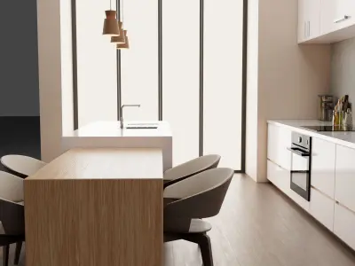 Kitchen interior 3D model purchase