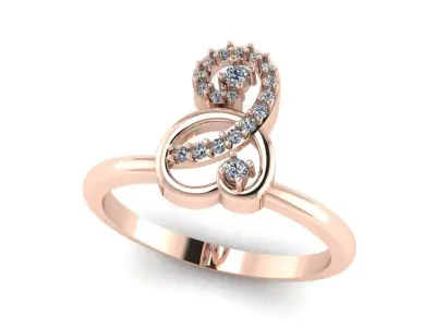 Jewelry Diamond Ring 3D Print Model 3D print model 32