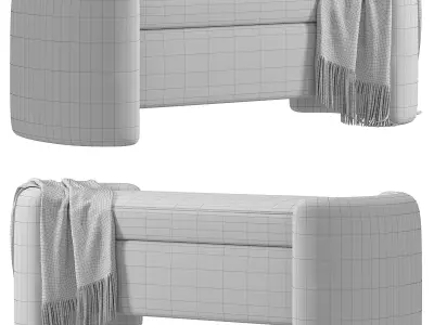 Storage Bench By Crateand Barrel 3D model