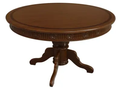 Wooden table with carvings 1200 3D model