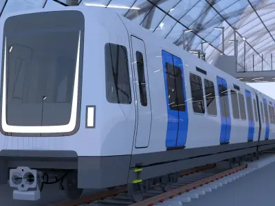 Stockholm metro station 3D model