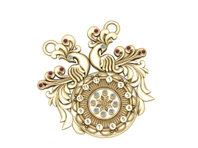 peacock pendan 3D print model