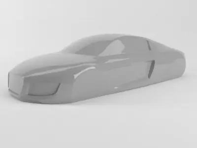 The silhouette of the car AUDI R8 3D print model