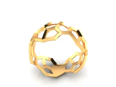 Ring M156 The luxury female abstract  ring wedding 3D print model