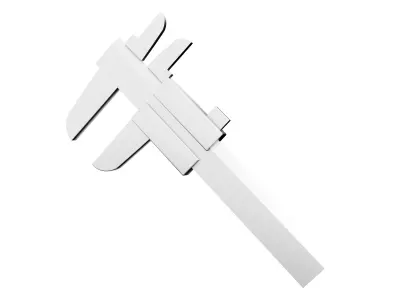 Silver caliper  cartoon icon 3D model