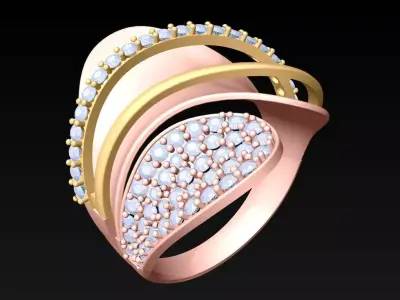 Diamond Ring - Womens Rings - N21154 3D print model