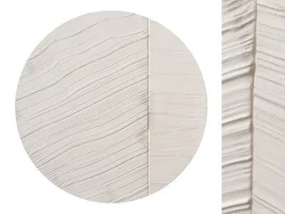 Round abstract plaster painting 3D model