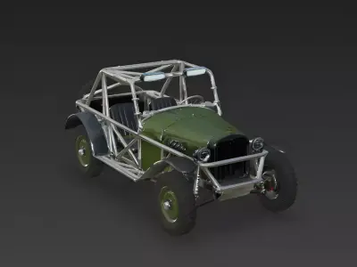 Neo-Retro Light Recon Patrol Vehicle 3D Model Low-poly 3D model