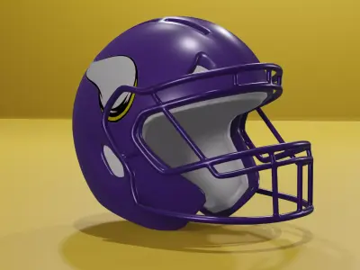 Minnesota Vikings Football Helmet 3D model