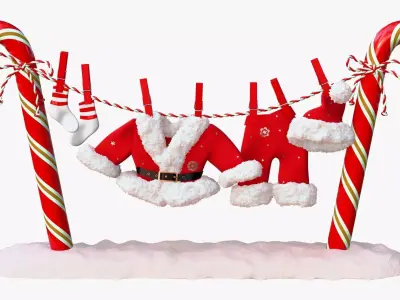 Santa Claus Laundry M1 3D model