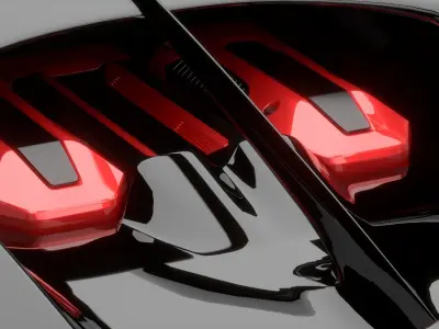 Bugatti Chiron Sport 2021 Red 3D model