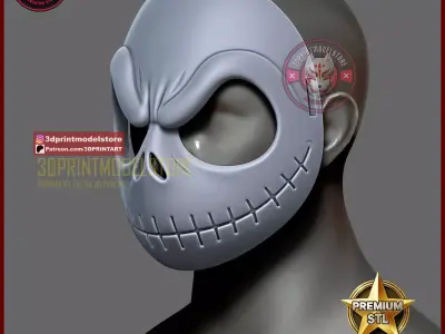 Pumpkin King Mask - Jack Skellington The Nightmare Christmas 3D print model