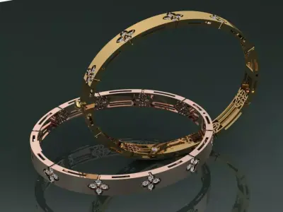 robertocoin bracelet stone design 3D print model