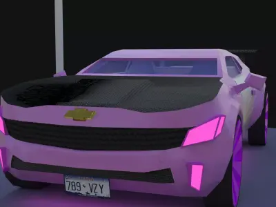 Chevrole Camaro 3d model Low-poly 3D model