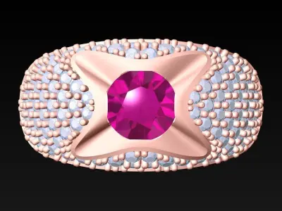 Diamond Ring  - GN132 3D print model