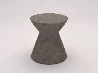 SIDE TABLE---Concrete hourglass 3D model