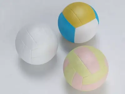 Volley Ball Low-poly 3D model